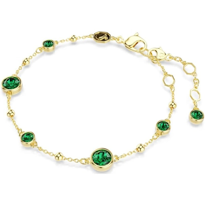 Bracelet fin émeraude | or