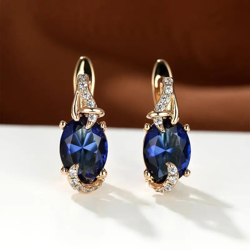 Boucles pendantes royal minuit | or