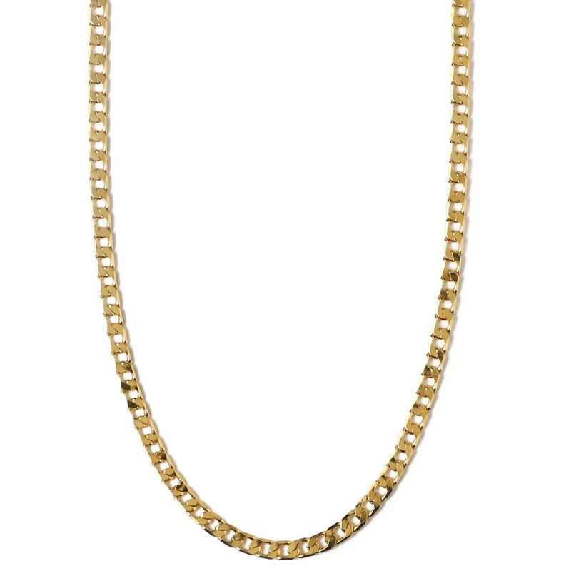 Collier plat maille chaîne gourmette | or