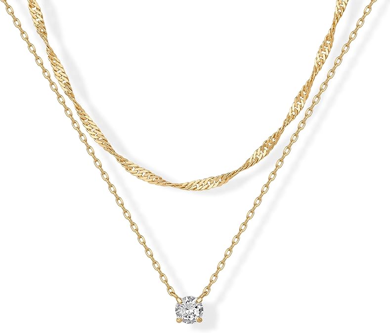 Collier halo multirang | or