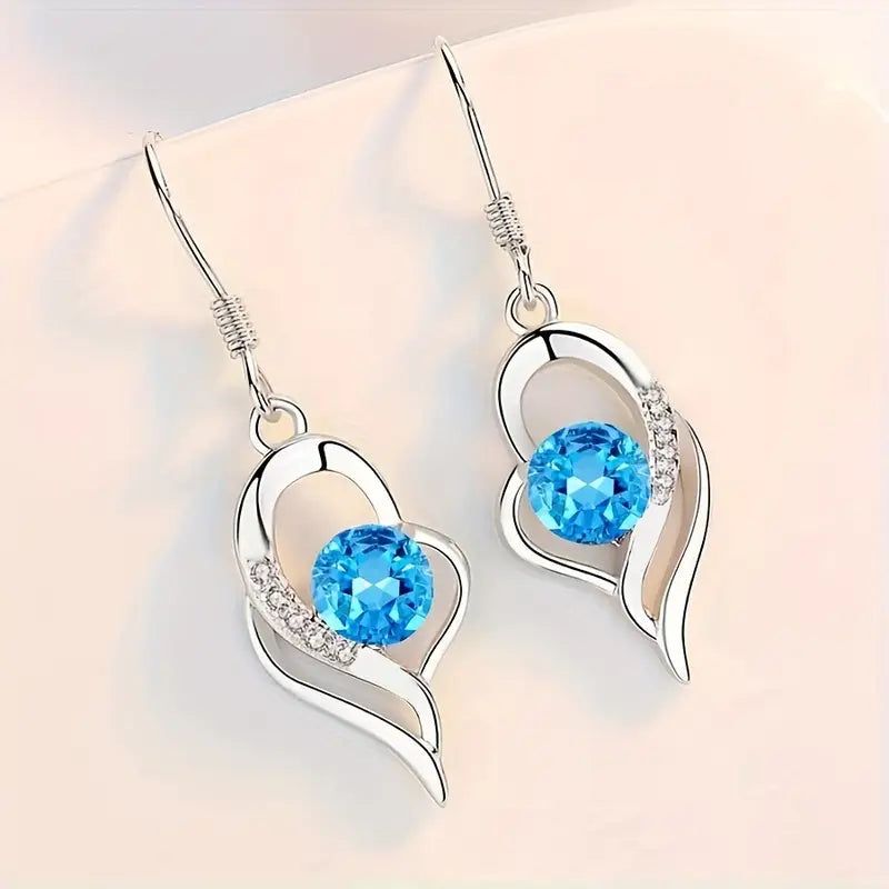 Boucles pendantes Eclipse cœur | or blanc