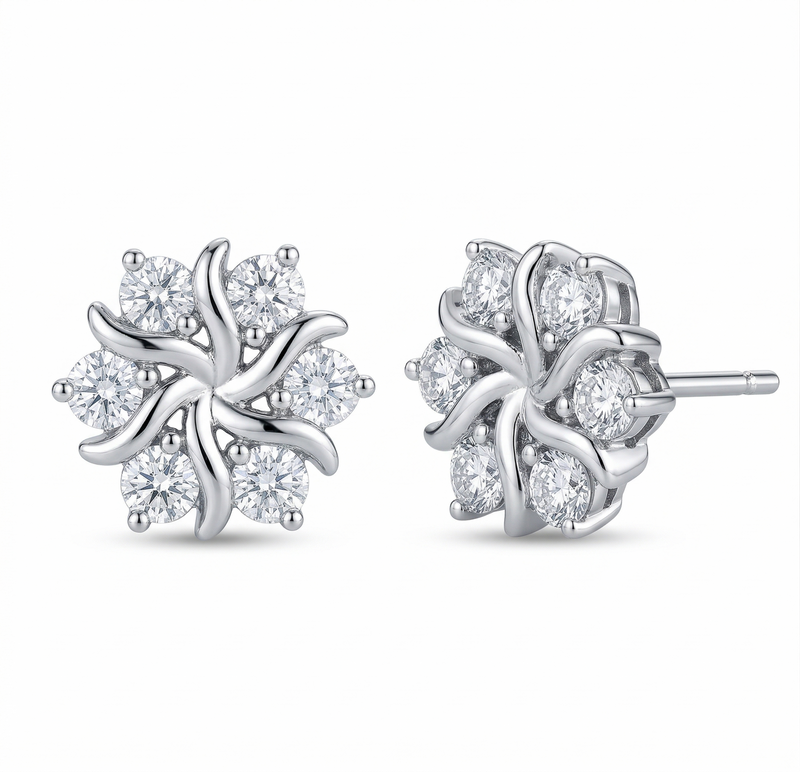Boucles Camille | or blanc