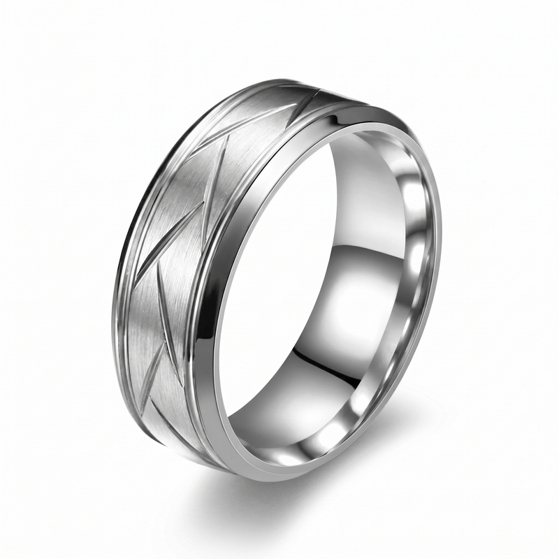Bague Heston Cutline | or blanc