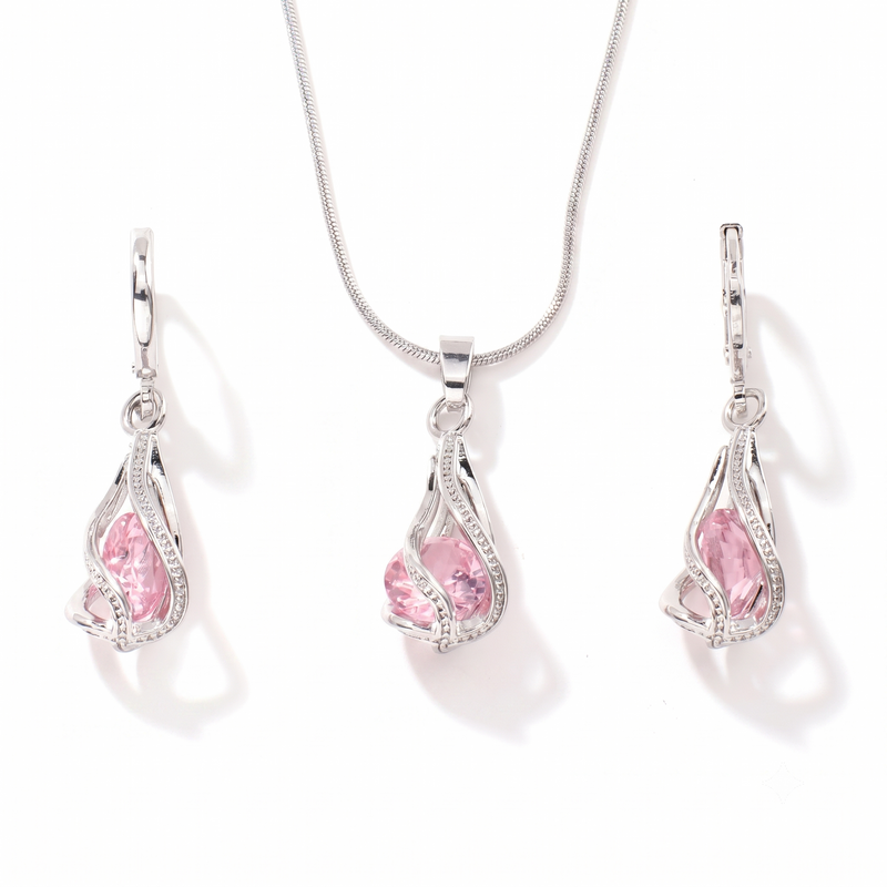 Parure Rosalith Lumen torsade | or blanc