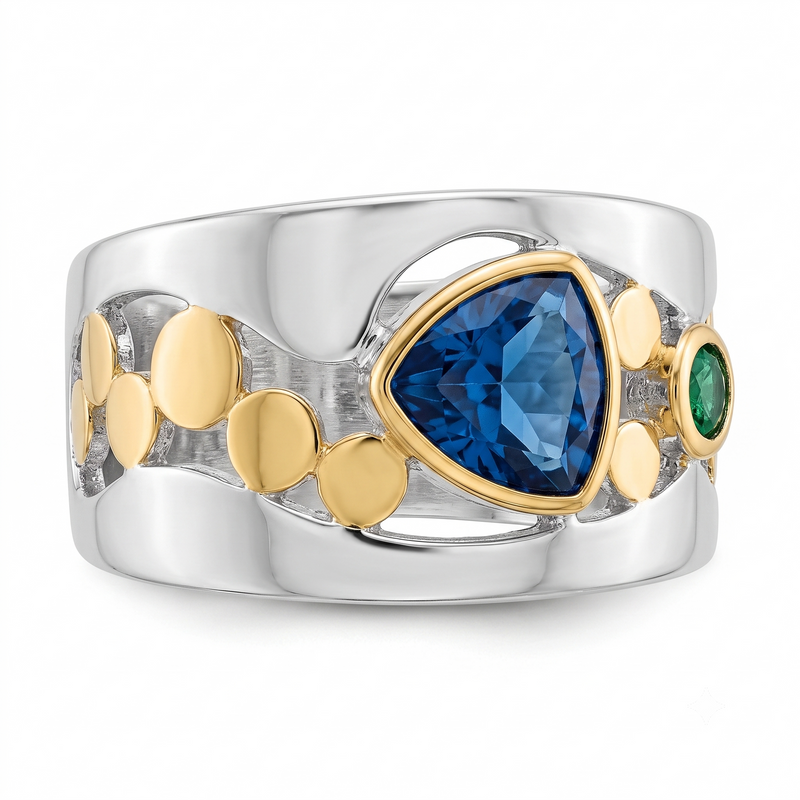 Bague ancien Ice gemme | or blanc