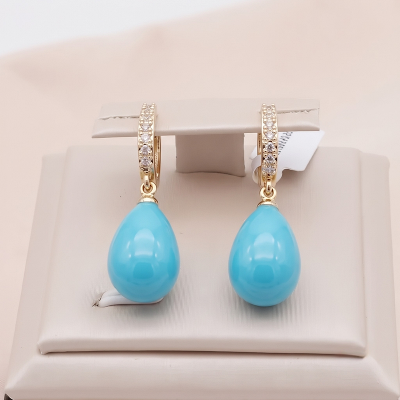 Boucles bleu océan Dew | or