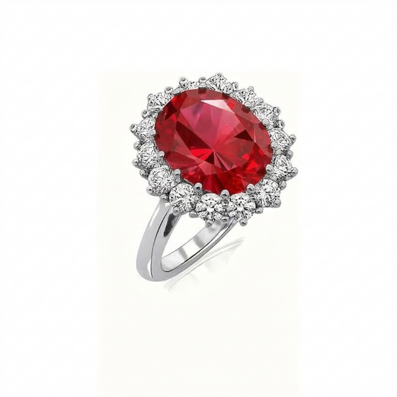 Bague écarlate couronne rubis | or blanc