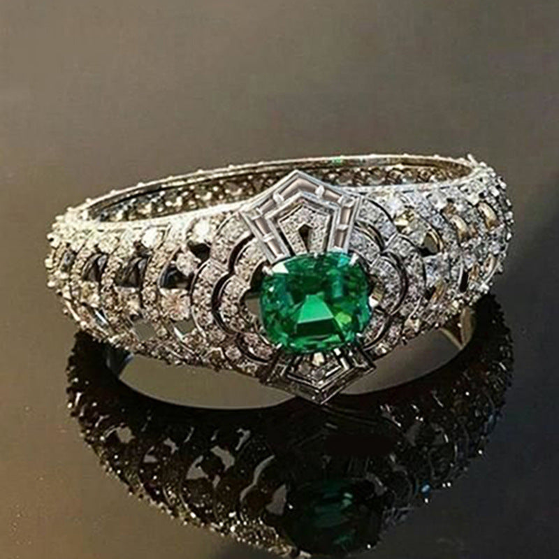 Bague émeraude Art Deco | or blanc