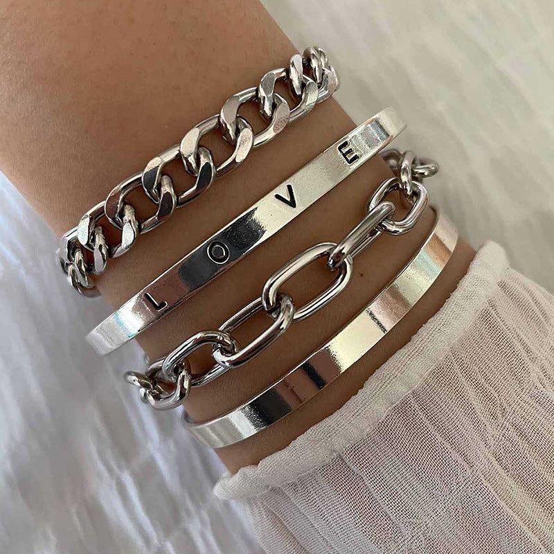 Lot de bracelets Elan Mercer | or blanc