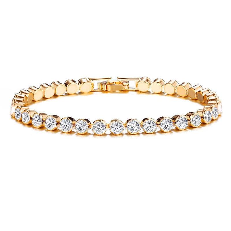 Bracelet taille ronde tennis | or