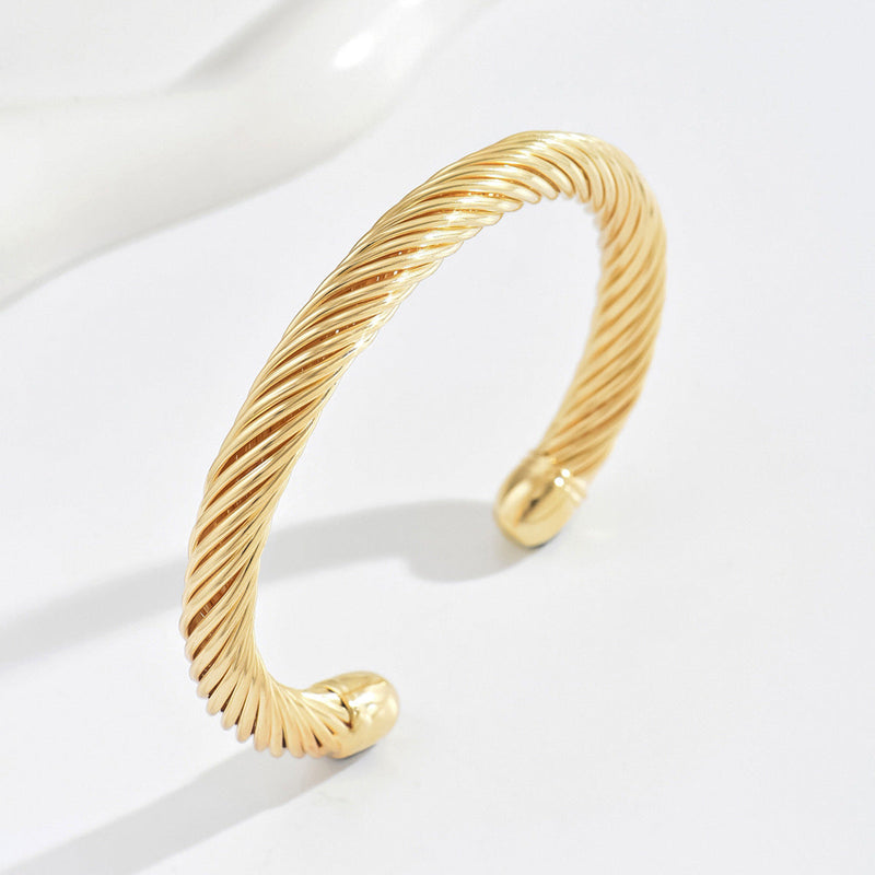 Bracelet Prime torsadé manchette | or