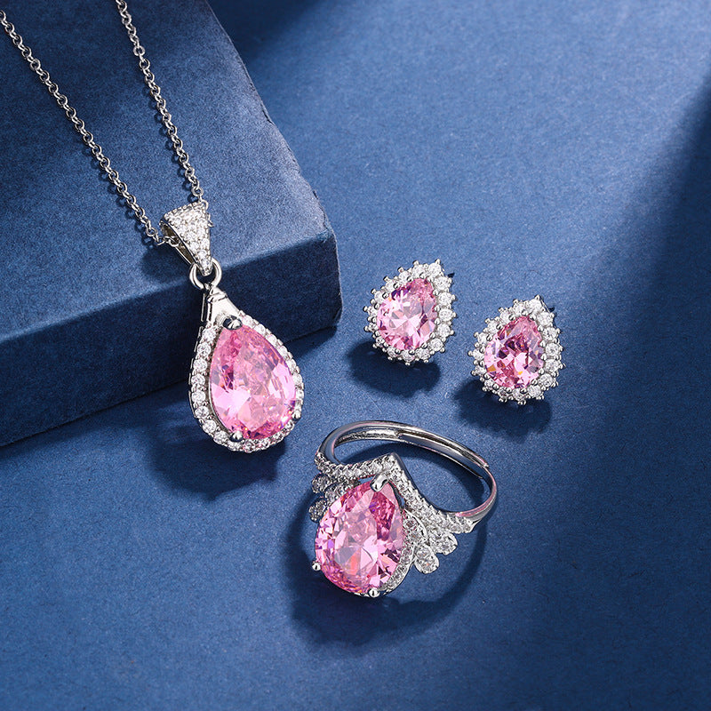 Ensemble Aria goutte rose | or blanc