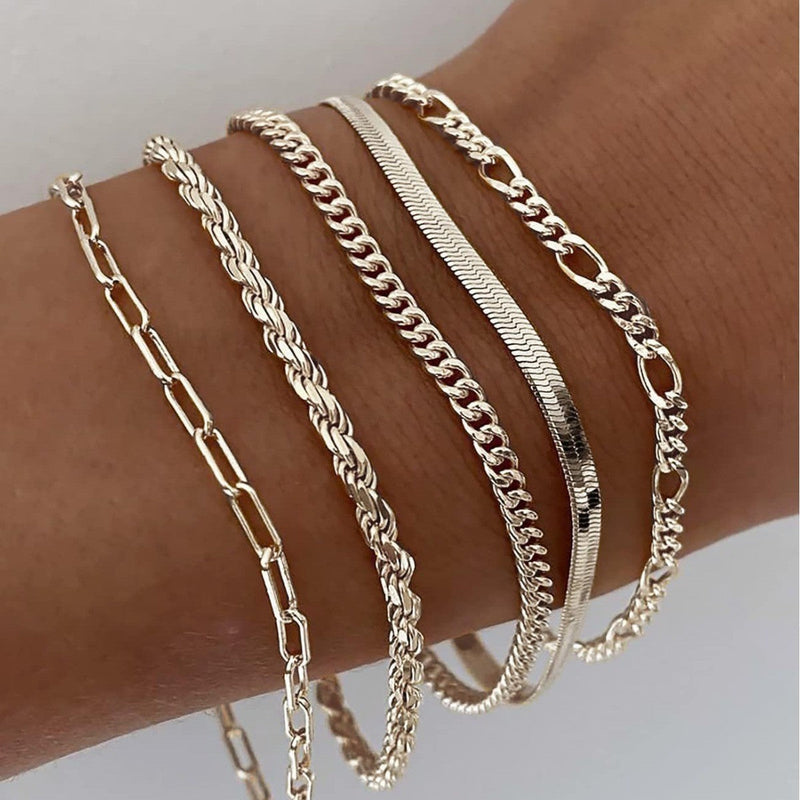 Lot de bracelets Ellis Renner | or blanc