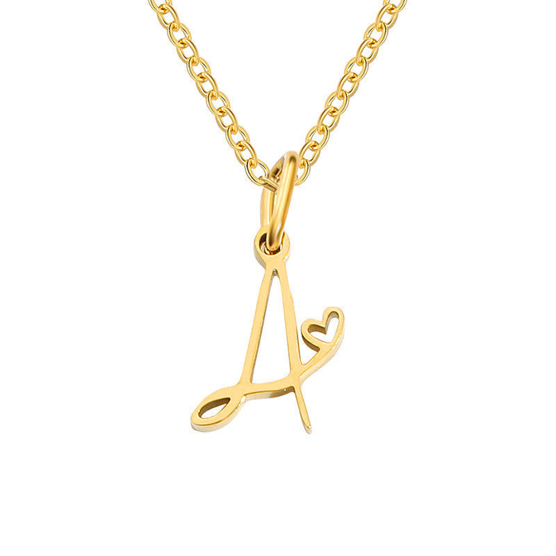 Collier cœur initiale | or