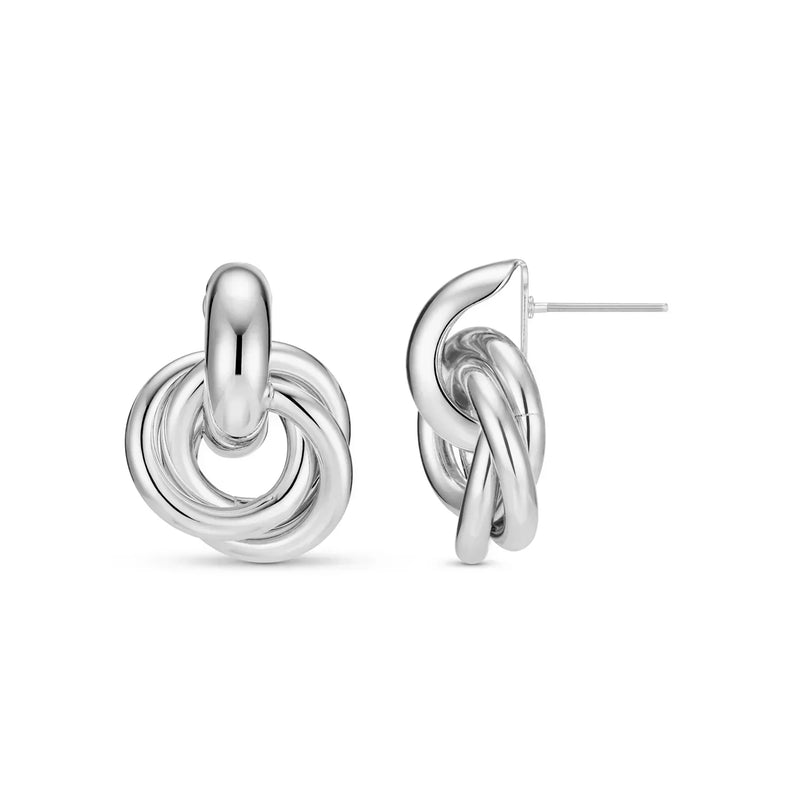 Boucles audacieux entrelacé | or blanc