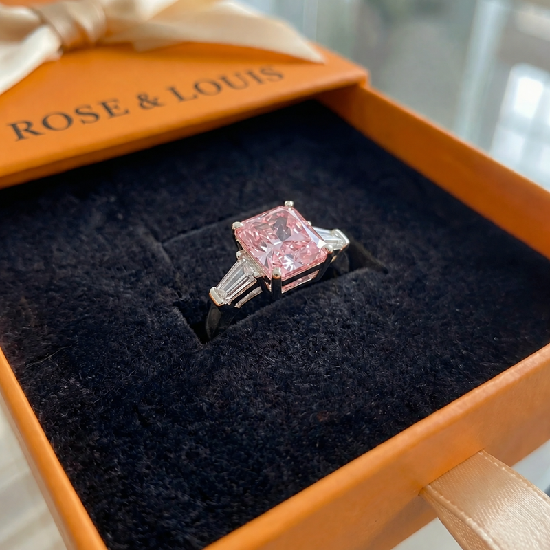 Bague rose Verve | or blanc