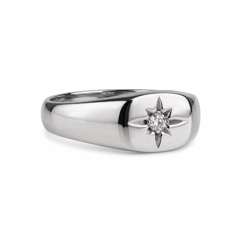 Bague Soren Starcrest | or blanc