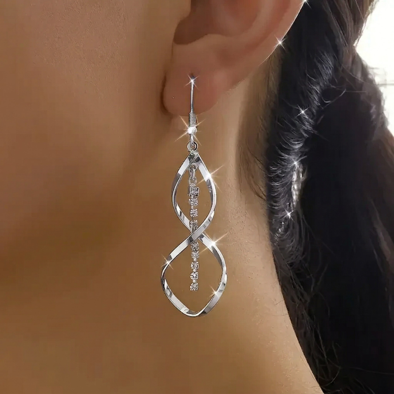 Boucles rayon de soleil spirale | or blanc