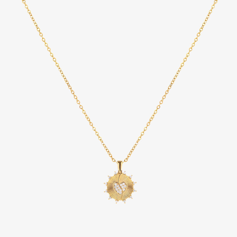 Collier Sunray amour | or