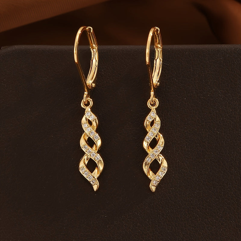 Boucles reflet torsade Ava | or