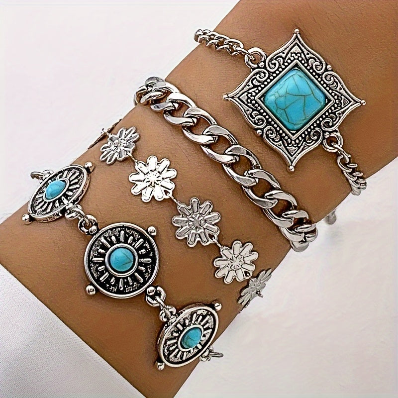 Lot de bracelets ciel pierre multirang | or blanc