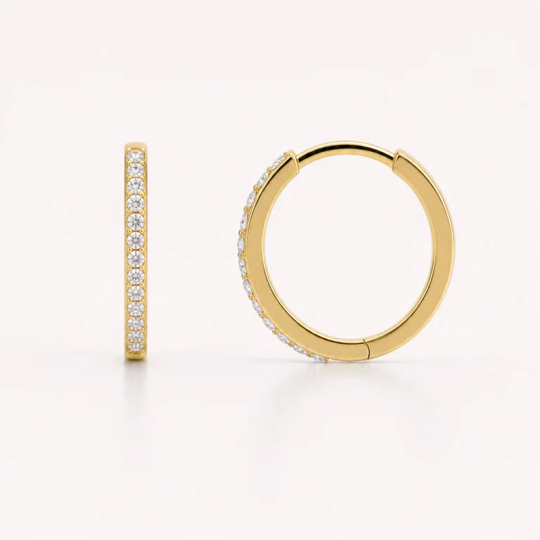 Mini-créoles pavé | or
