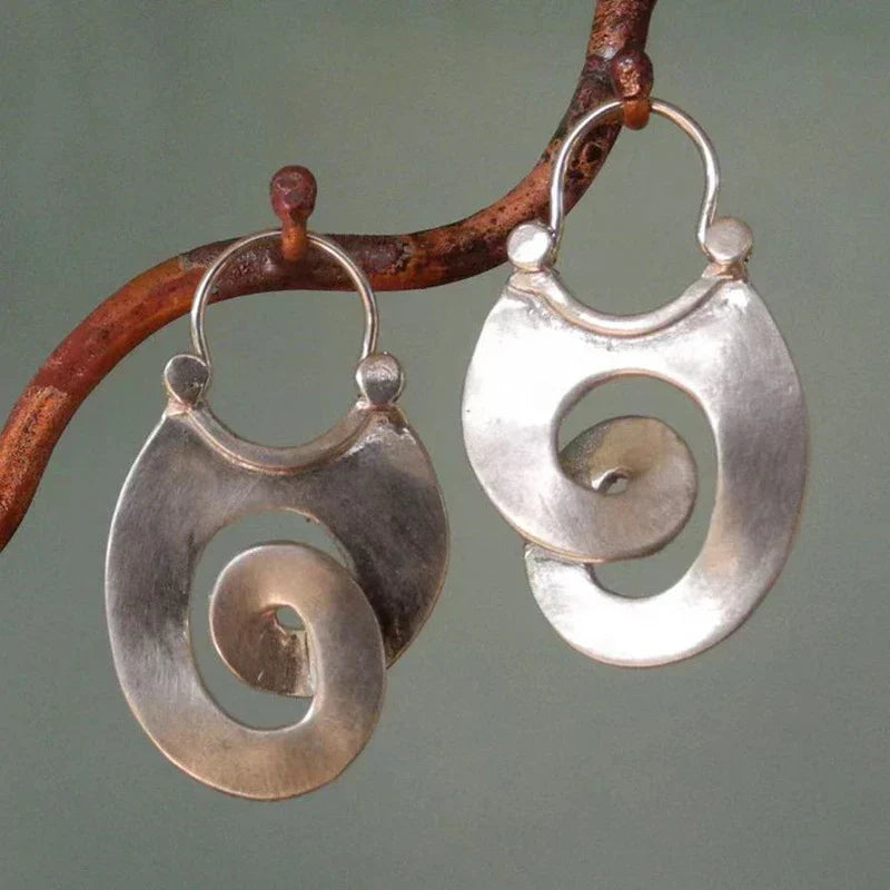 Boucles ancien irrégulier forme | or blanc