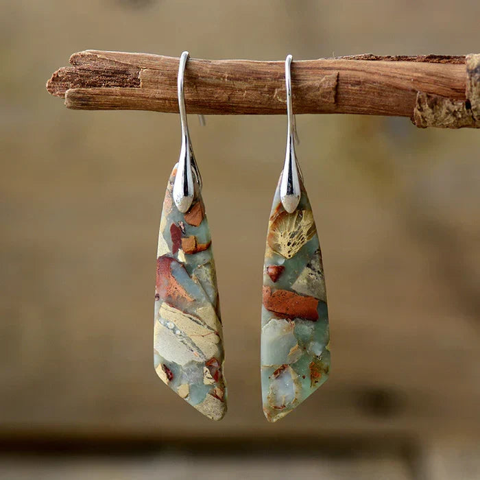 Boucles ancien Nature pierre | or