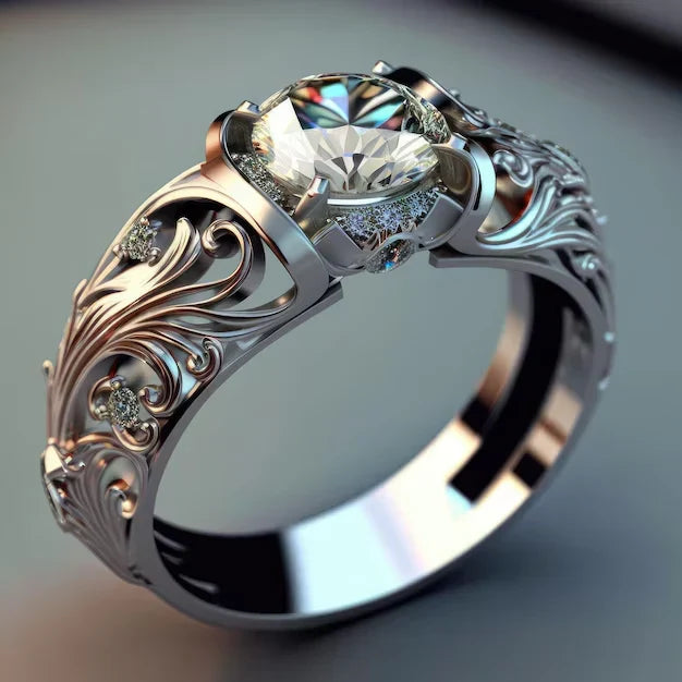 Bague raffiné cristal | or blanc