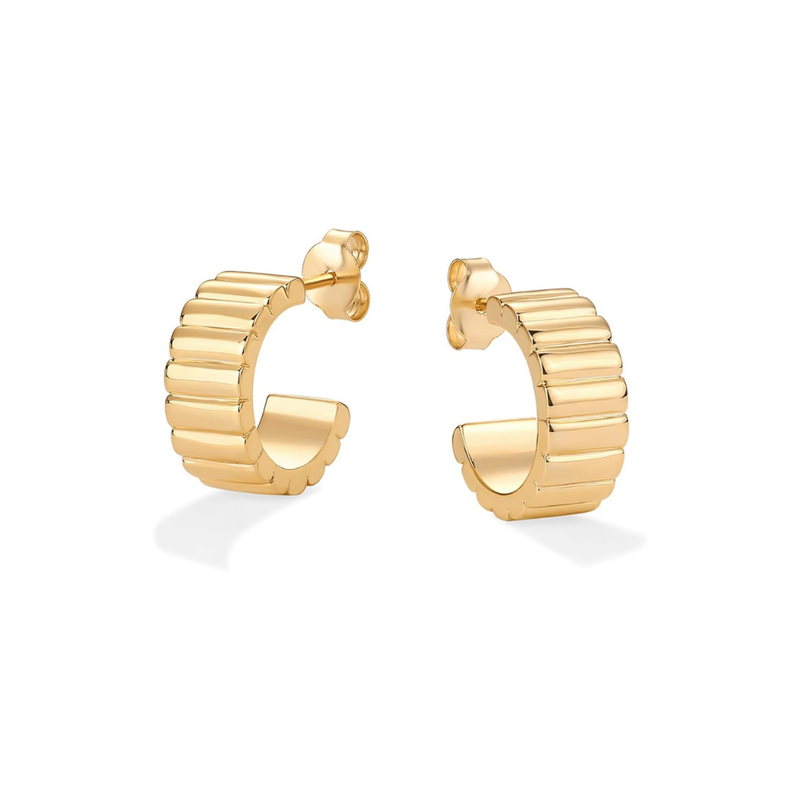 Boucles classique relief | or
