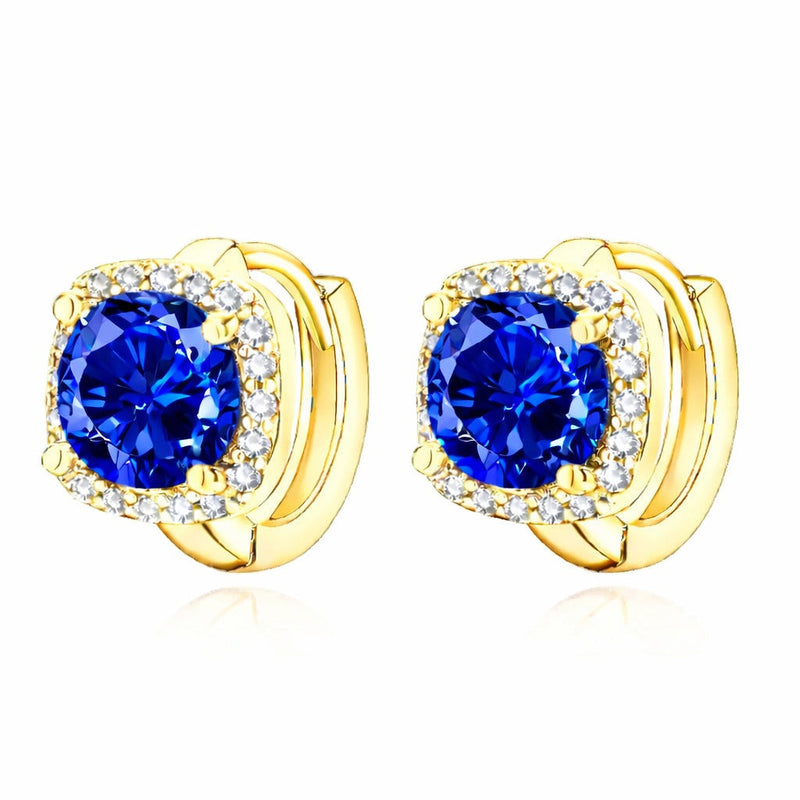 Boucles Nadine saphir | or