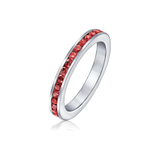 Bague rubis éternité anneau | or blanc