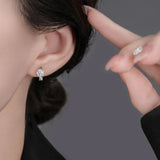 Boucles Nadine carré | or blanc