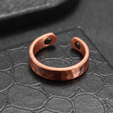 Bague texturé anneau cuivre