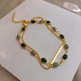 Bracelet Olivia Moss duo | or