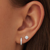 Lot de boucles Dara Brillane pierre | or blanc