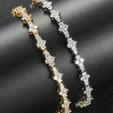 Bracelet classique grappe tennis | or