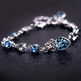 Bracelet océan cœur éclat | or blanc