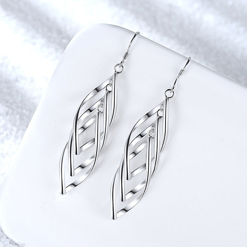 Boucles tressé vague Solenne | or blanc