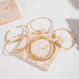 Lot de bracelets noué élégance | or