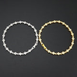 Bracelet classique grappe tennis | or blanc