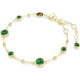 Bracelet fin émeraude | or