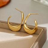 Créoles sculpté Crescent | or
