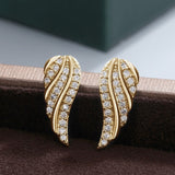 Boucles moderne feuille pavé | or