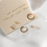 Lot de boucles Dara Brillane pierre | or