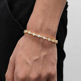 Bracelet classique grappe tennis | or