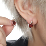 Boucles pendantes carmin crépuscule | or