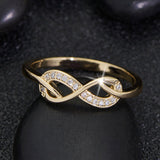 Bague Lysette cristal infini | or