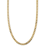 Collier plat maille chaîne gourmette | or
