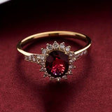 Bague Empress rouge | or